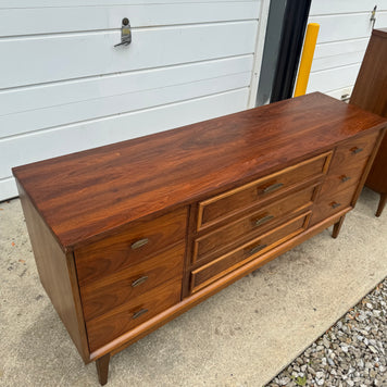 Lenior House – Refinished Midcentury Dresser Set with Mirror (Lowboy + Highboy) ✨