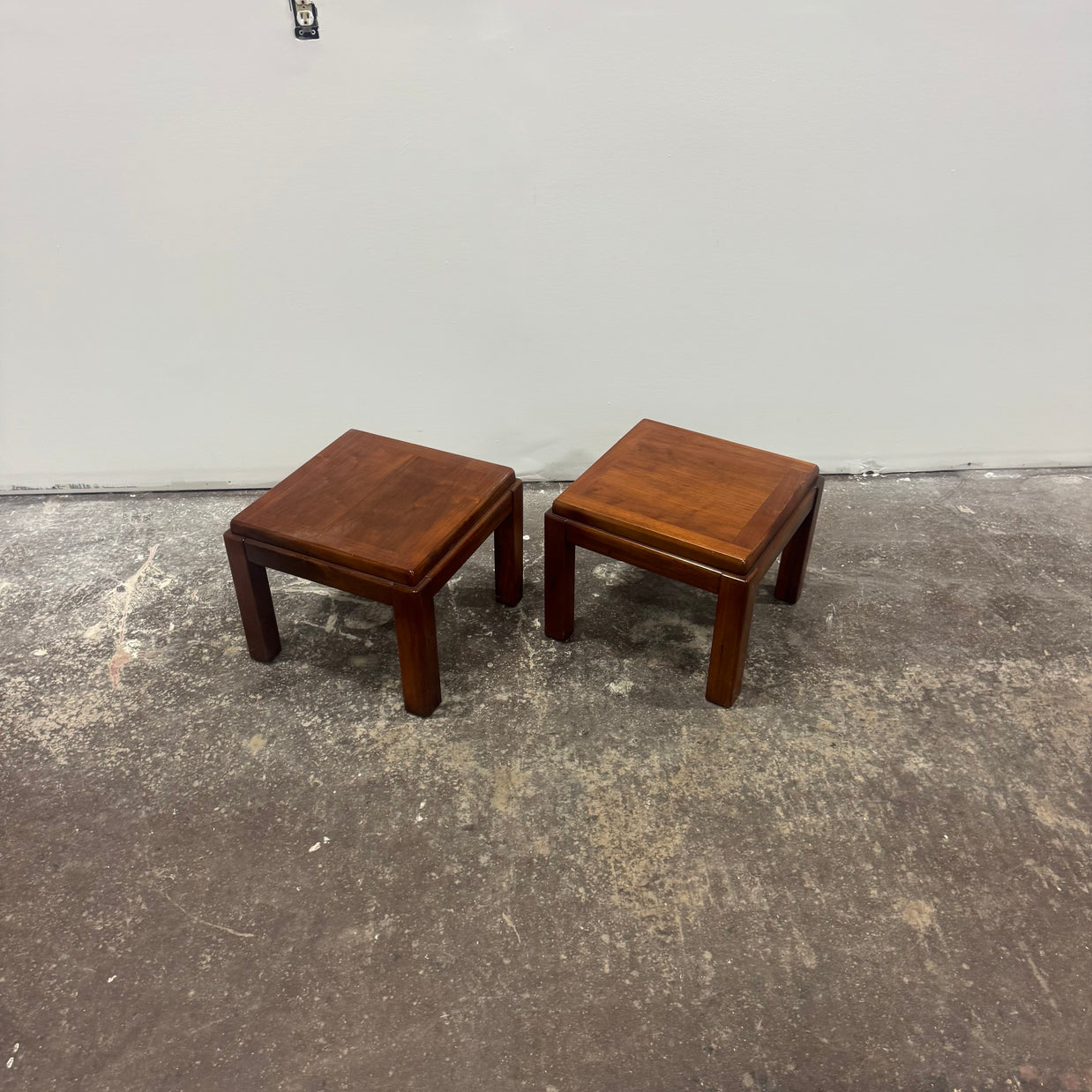 Lane Walnut End Table Lamp Stands