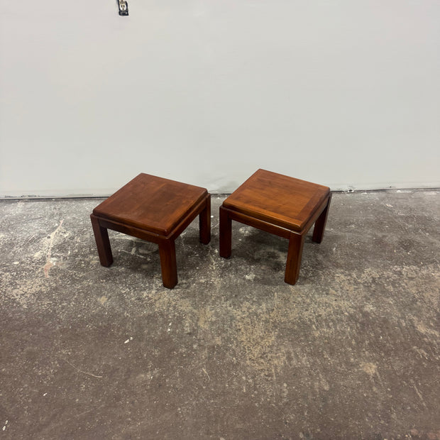 Lane Walnut End Table Lamp Stands