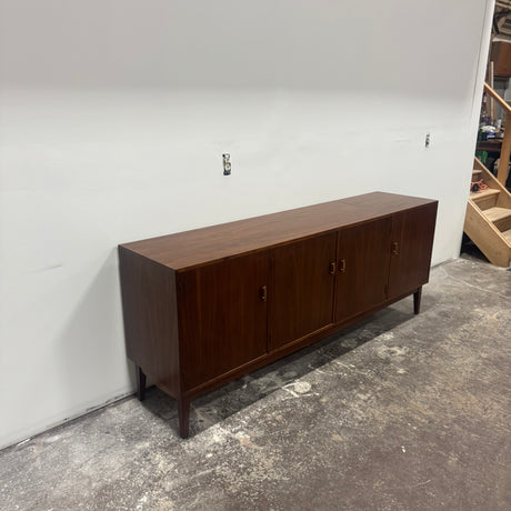 Monumental Walnut Four Door Buffet Credenza — 84"