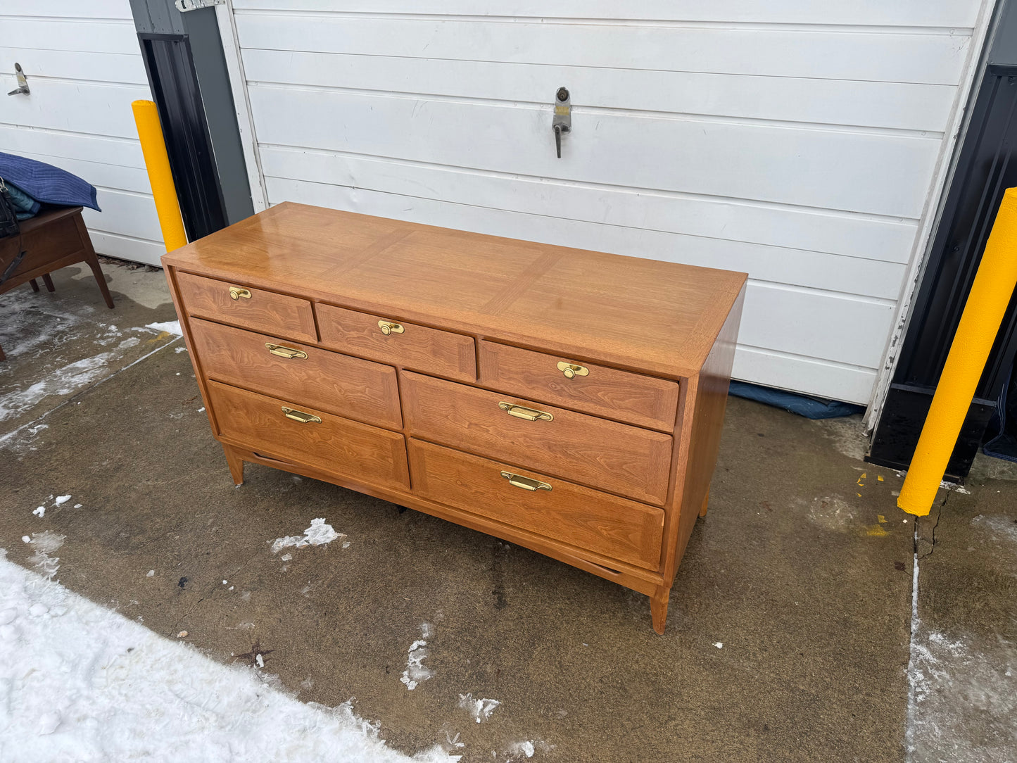 Seven-Drawer Light Pecan Dresser Made by Redlion