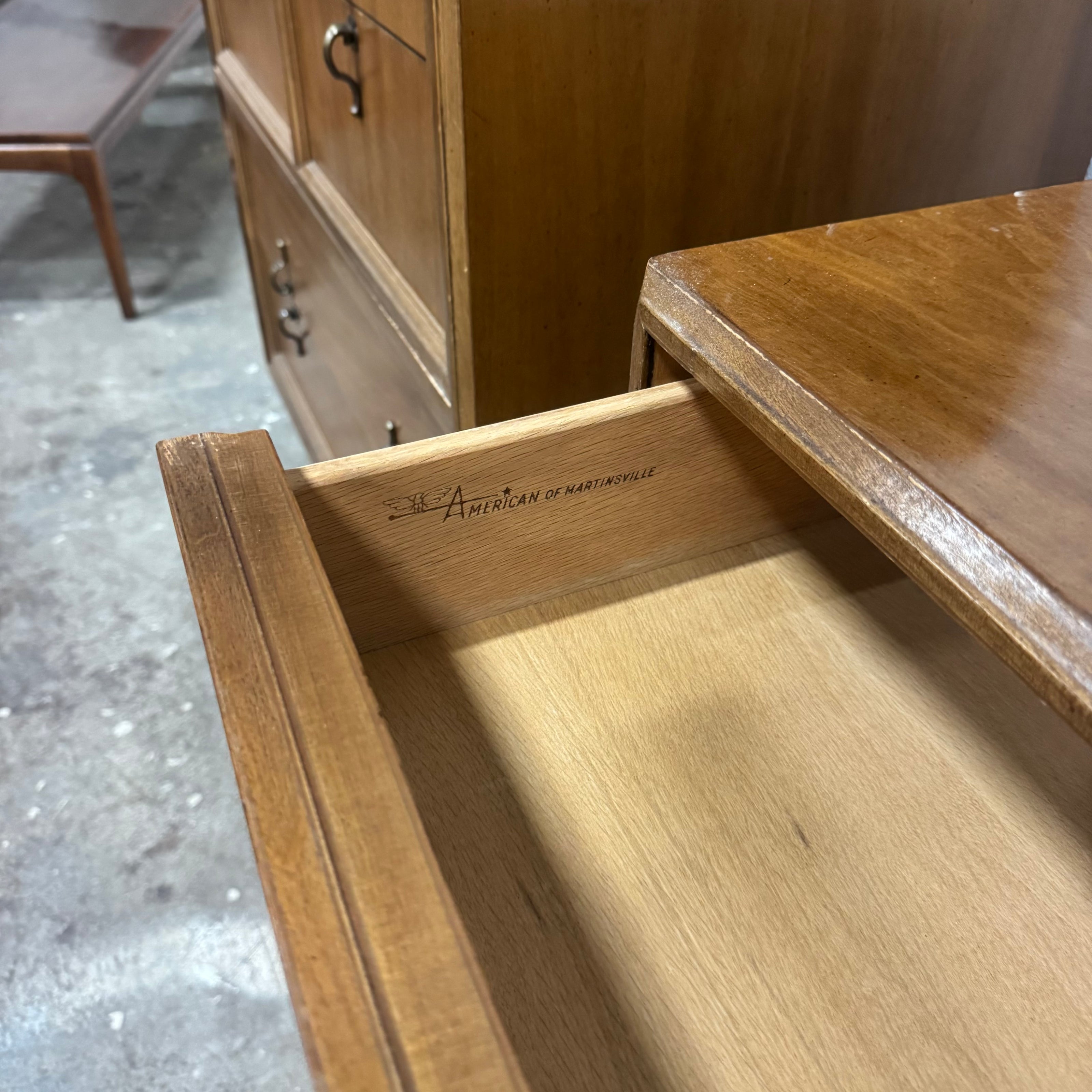 American Martinsville Burl Walnut Bedroom Set