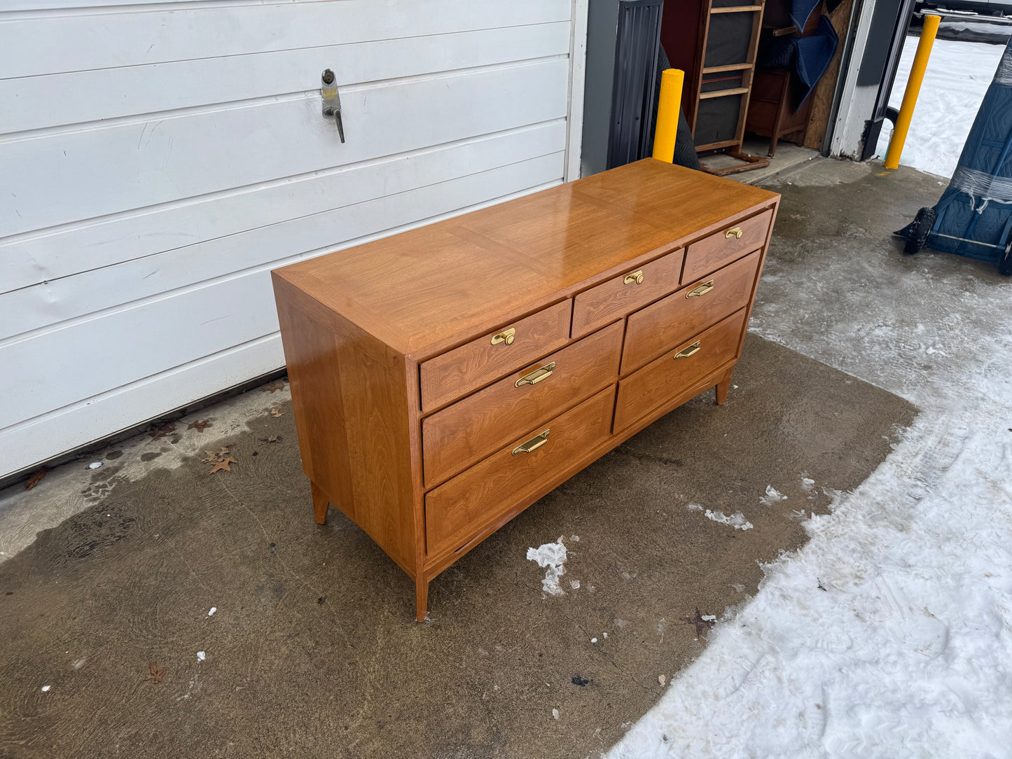 Seven-Drawer Light Pecan Dresser Made by Redlion