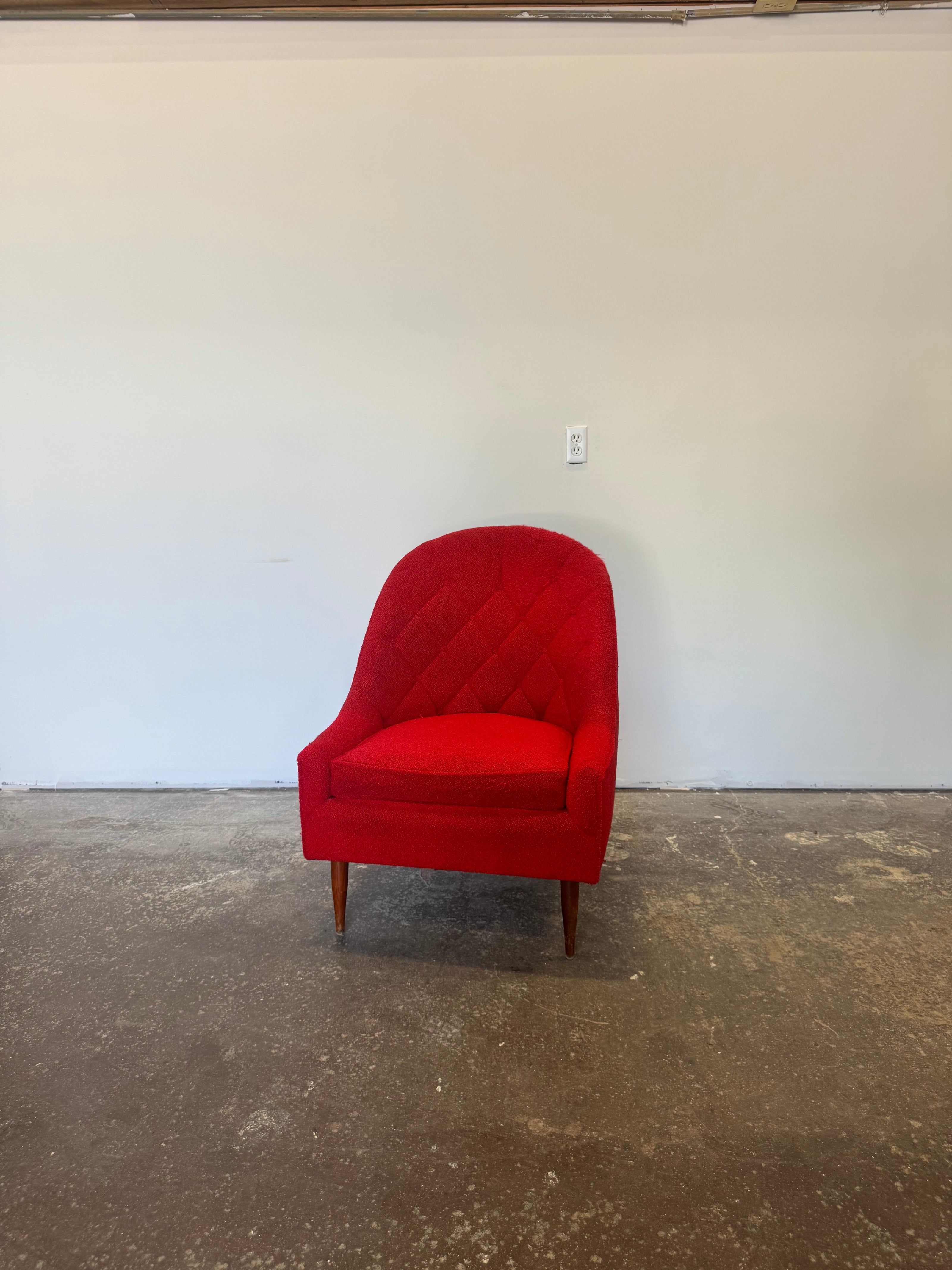 Midcentury Button Tufted Lounge Chair