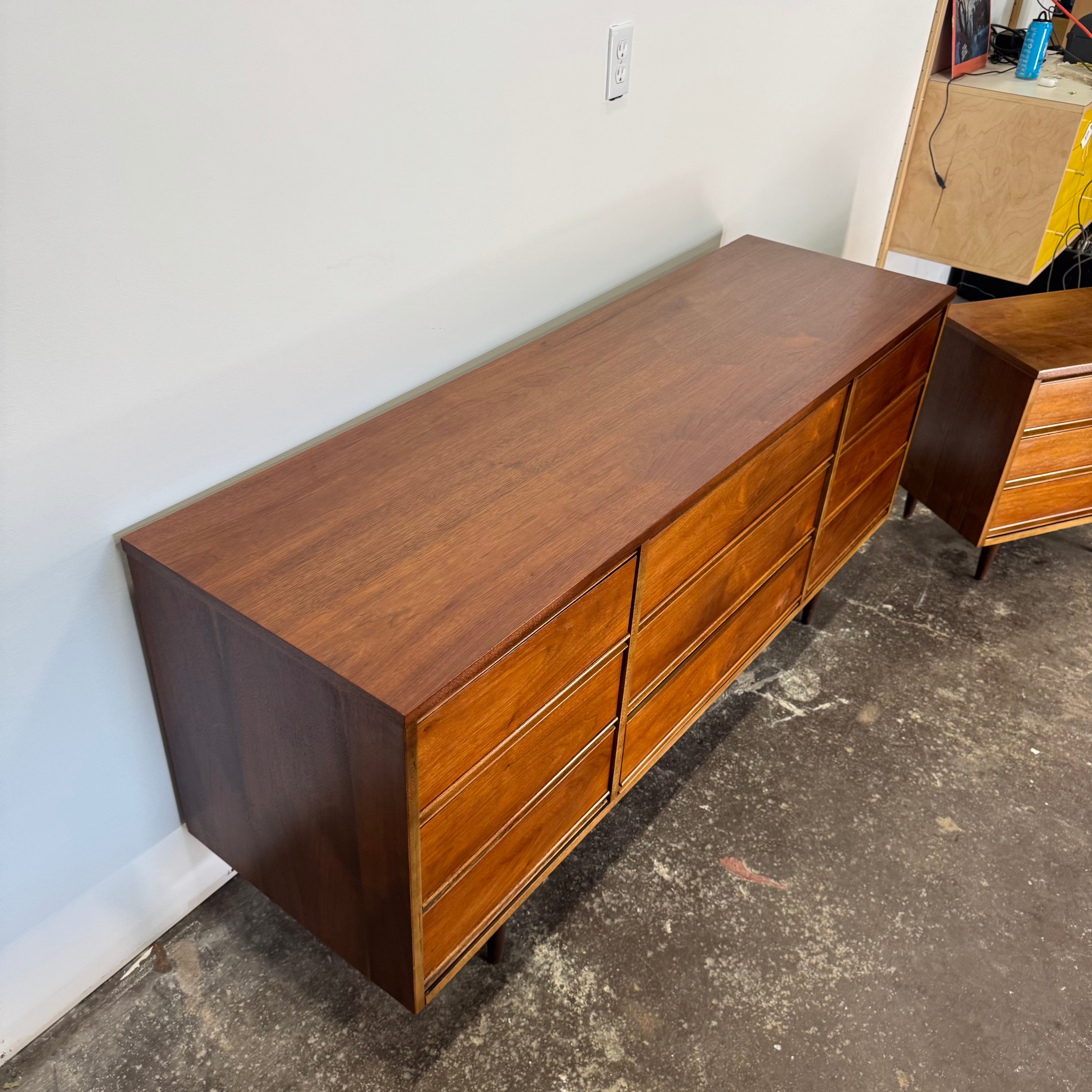 Dixie Walnut Dresser & Nightstand