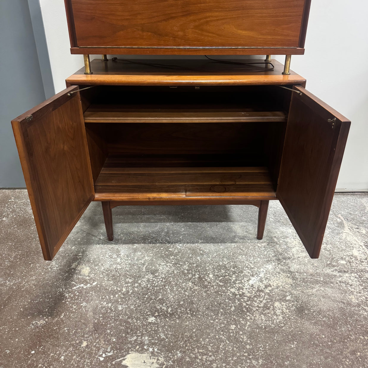 Drexel Declaration Walnut Bar Cabinet