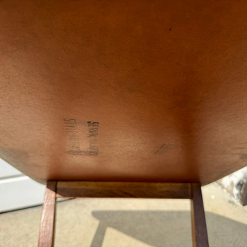 Lane Furniture Company – Pair of Formica Top End Tables with Spoked Bottom (30” L x 20” W x 19” T)