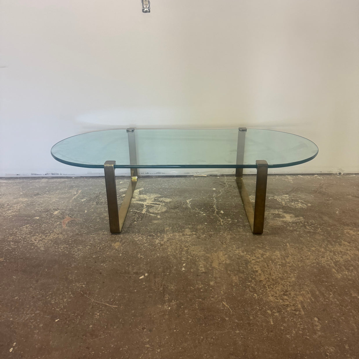 Oval Glass Top Coffee Table