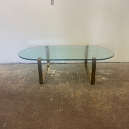 Oval Glass Top Coffee Table