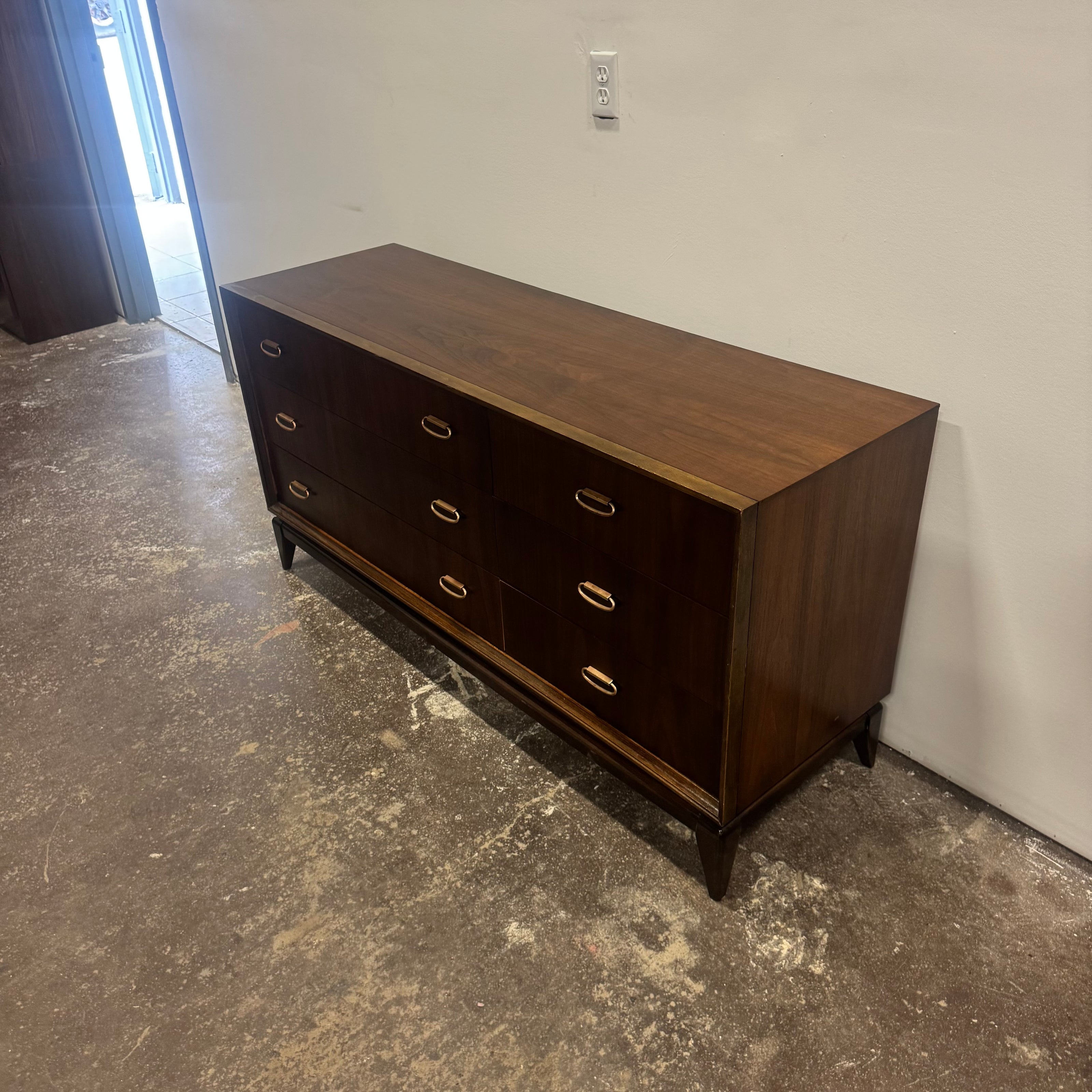 Bassett Six-Drawer Lowboy Dresser