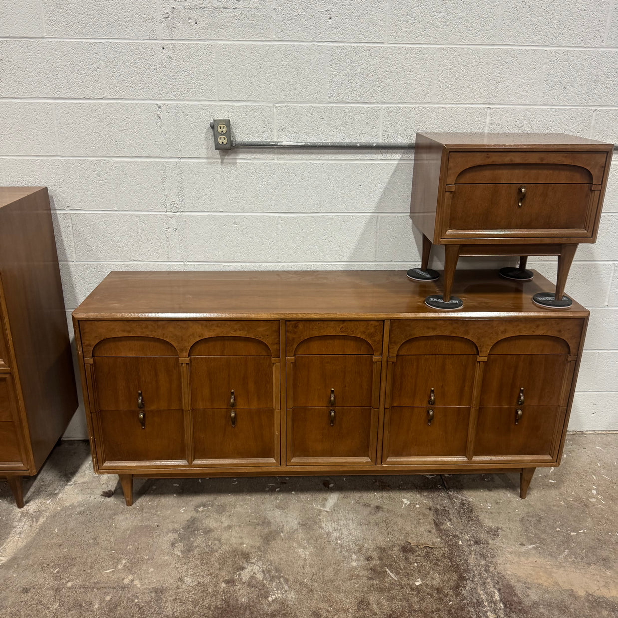 American Martinsville Burl Walnut Bedroom Set