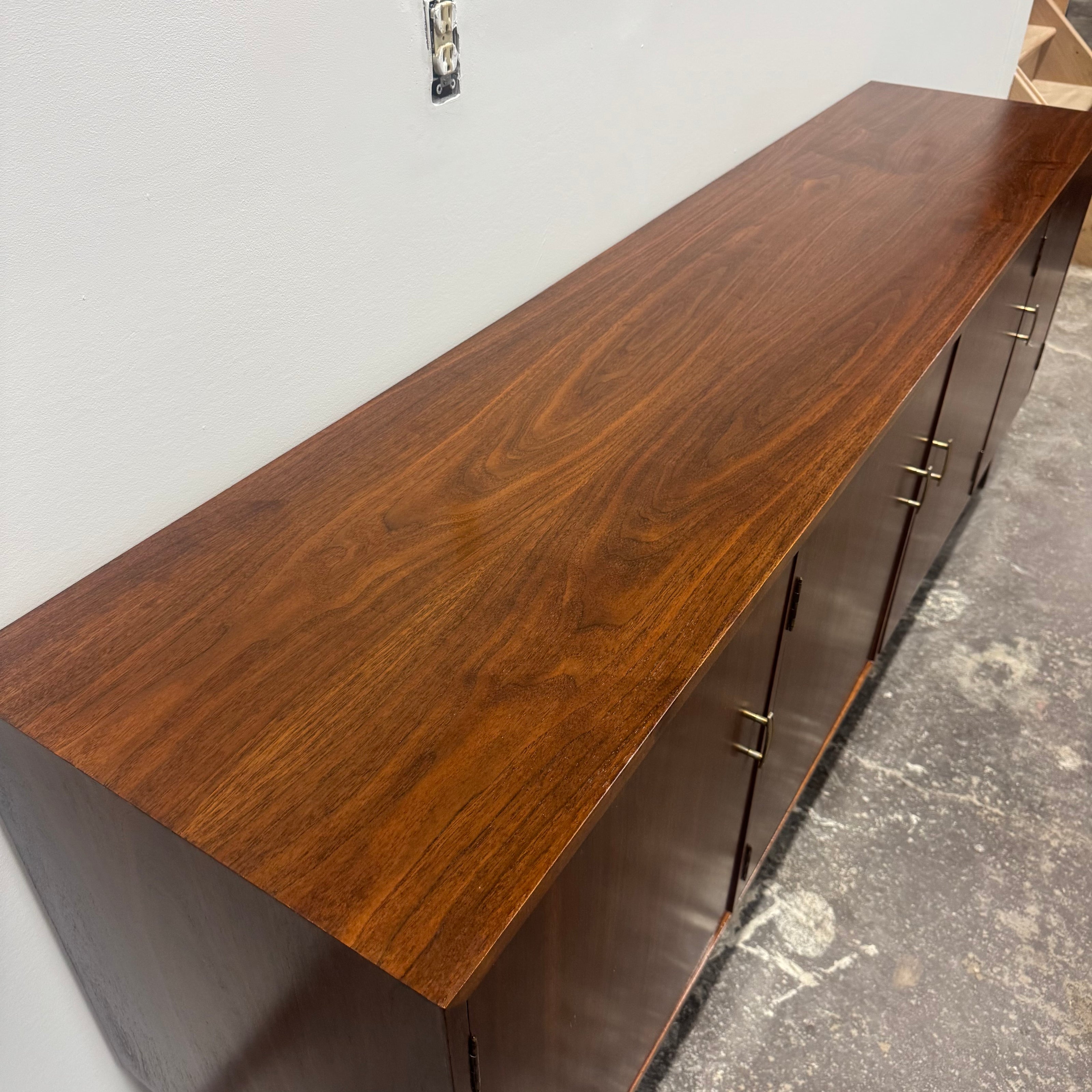 Monumental Walnut Four Door Buffet Credenza — 84