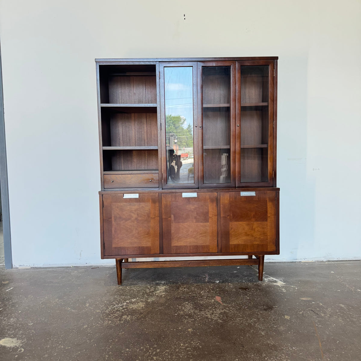 American of Martinsville Petite MCM China Cabinet — Fully Restored