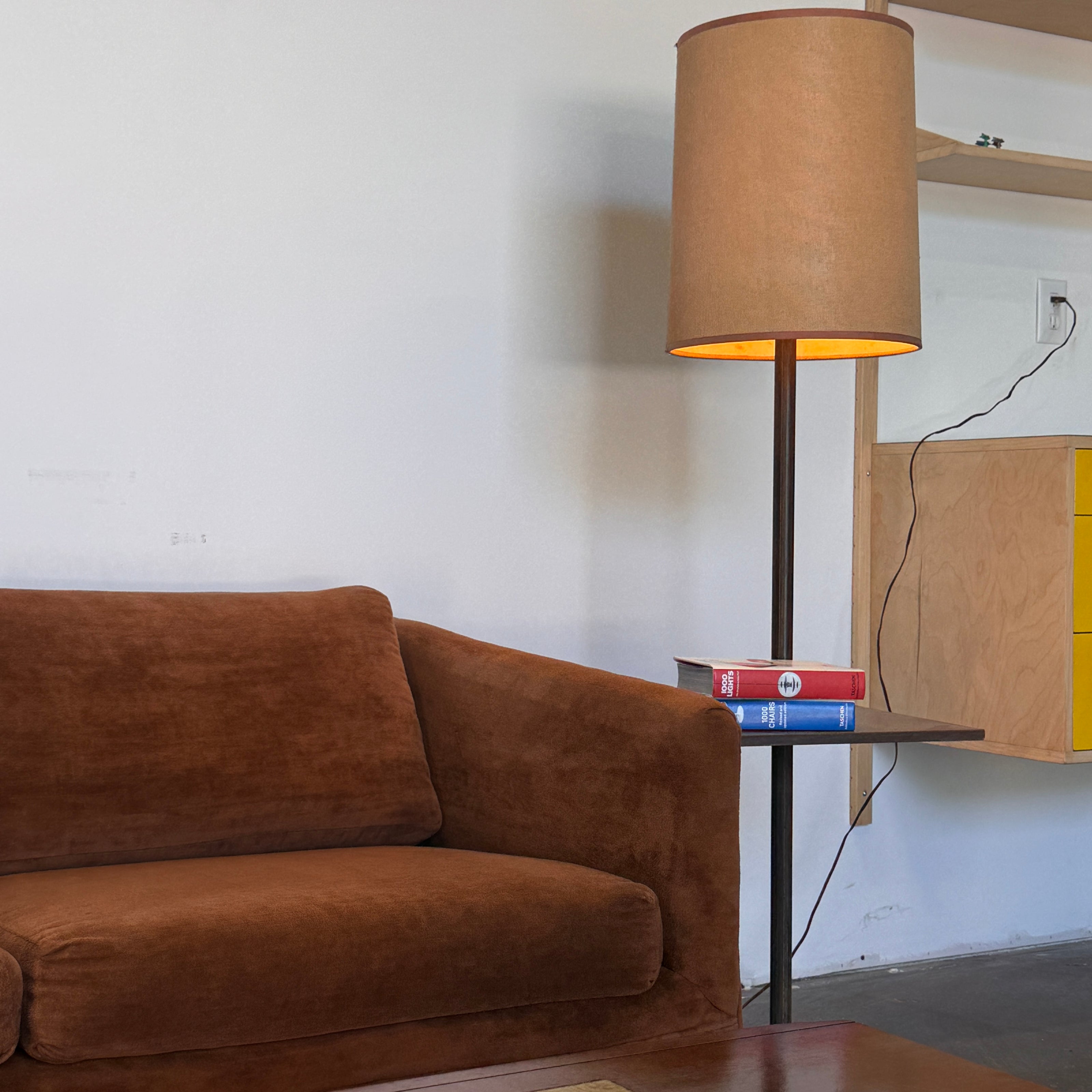 Vintage 1970s MCM Low Profile Sofa — Original Wood Base | New Foam