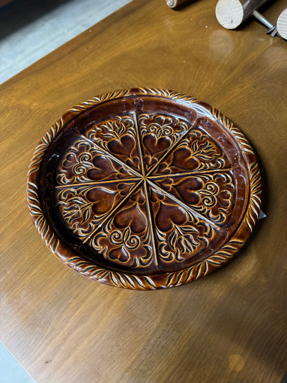 Vintage Circle Heart Pie Plate