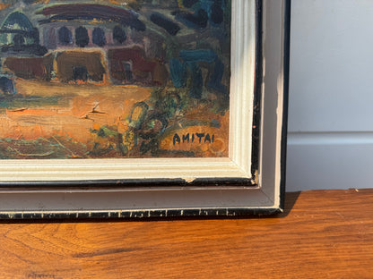 Original Oil Painting – Middle Eastern Setting by Amitai (22” x 16”)