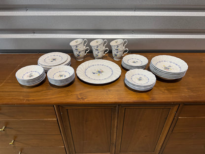 Nikko Tableware Blue Floral China Set – Made in Japan