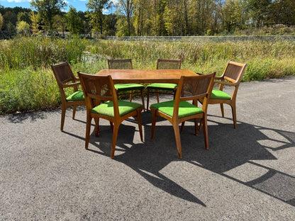 Drexel Profile Dining Table with Six Chairs & Three Leaves