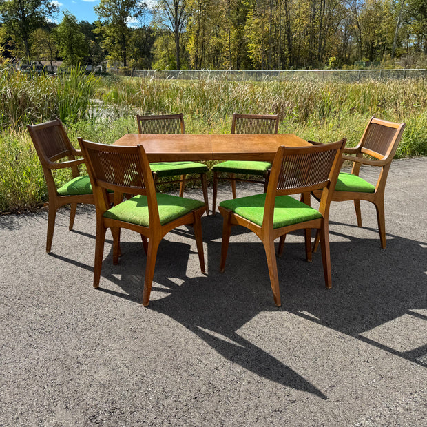Drexel Profile Dining Table with Six Chairs & Three Leaves