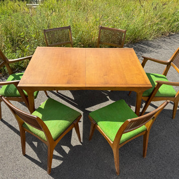 Drexel Profile Dining Table with Six Chairs & Three Leaves