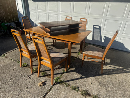 American of Martinsville Dining Table with Six Chairs & Two Oversized Leaves – Restoration Included ✨