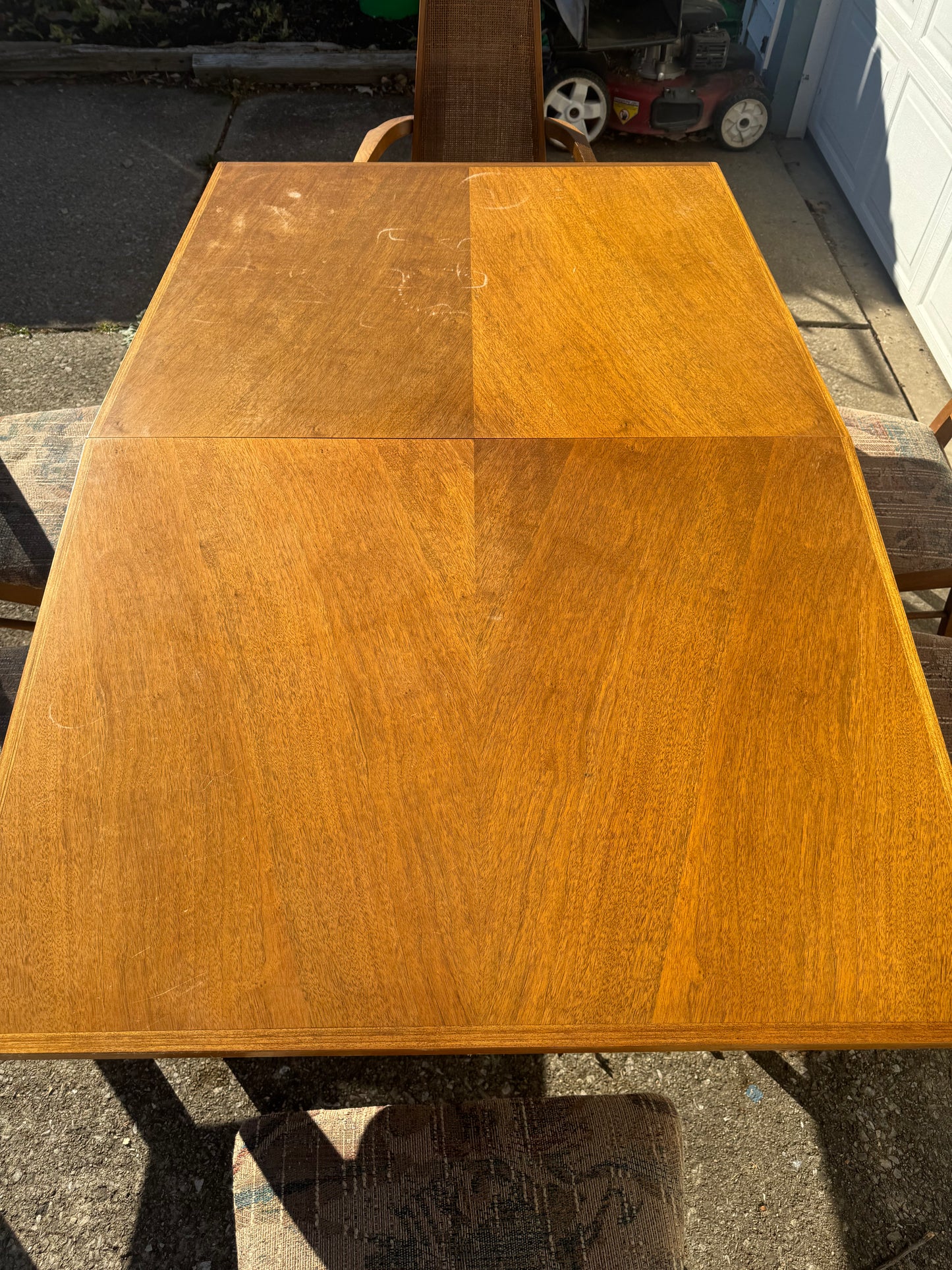 American of Martinsville Dining Table with Six Chairs & Two Oversized Leaves – Restoration Included ✨