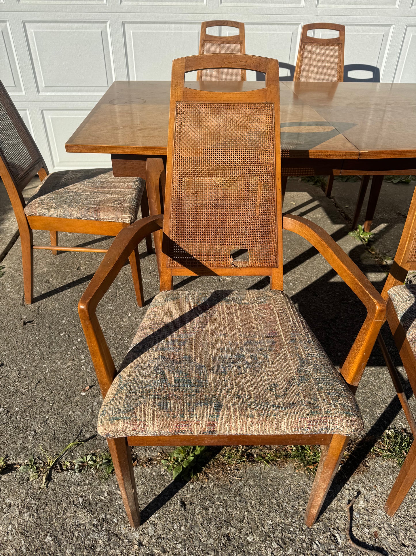 American of Martinsville Dining Table with Six Chairs & Two Oversized Leaves – Restoration Included ✨