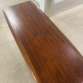 Bassett Entryway Table with Rattan Shelf