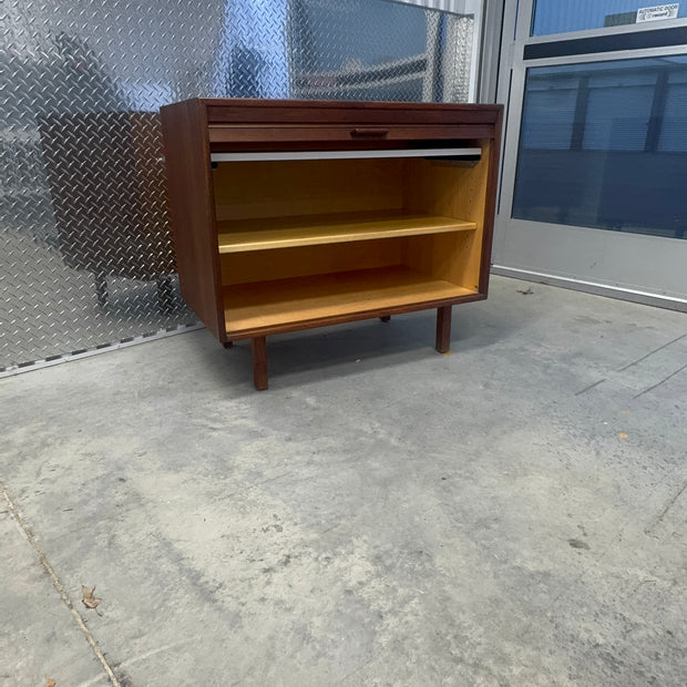 Jens Risom Walnut Tambour Door Bar