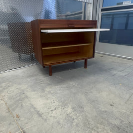Jens Risom Walnut Tambour Door Bar