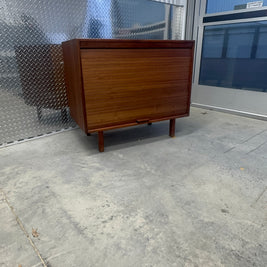 Jens Risom Walnut Tambour Door Bar