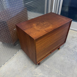Jens Risom Walnut Tambour Door Bar