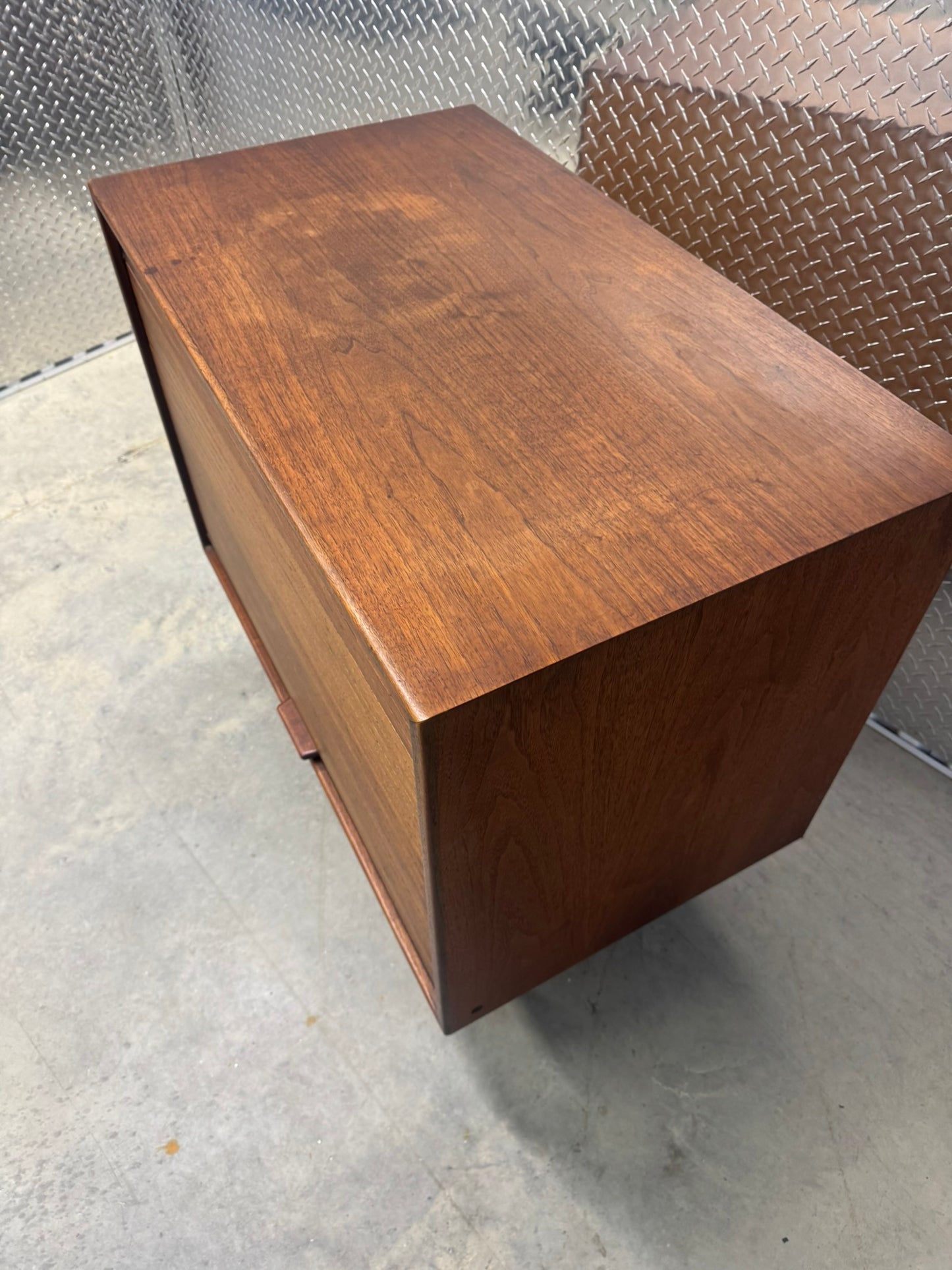 Jens Risom Walnut Tambour Door Bar