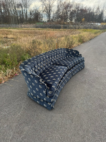 Curved Vintage Sofa – Excellent Upholstery