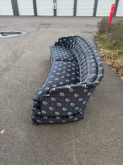 Curved Vintage Sofa – Excellent Upholstery