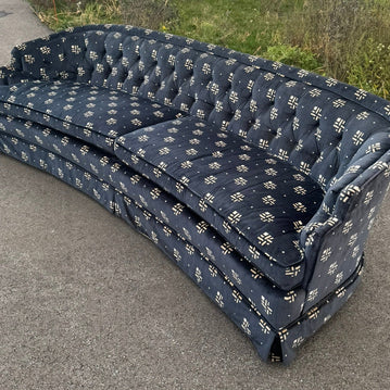 Curved Vintage Sofa – Excellent Upholstery