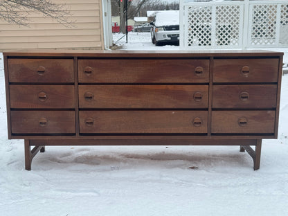 Stanley Furniture Long Walnut Dresser
