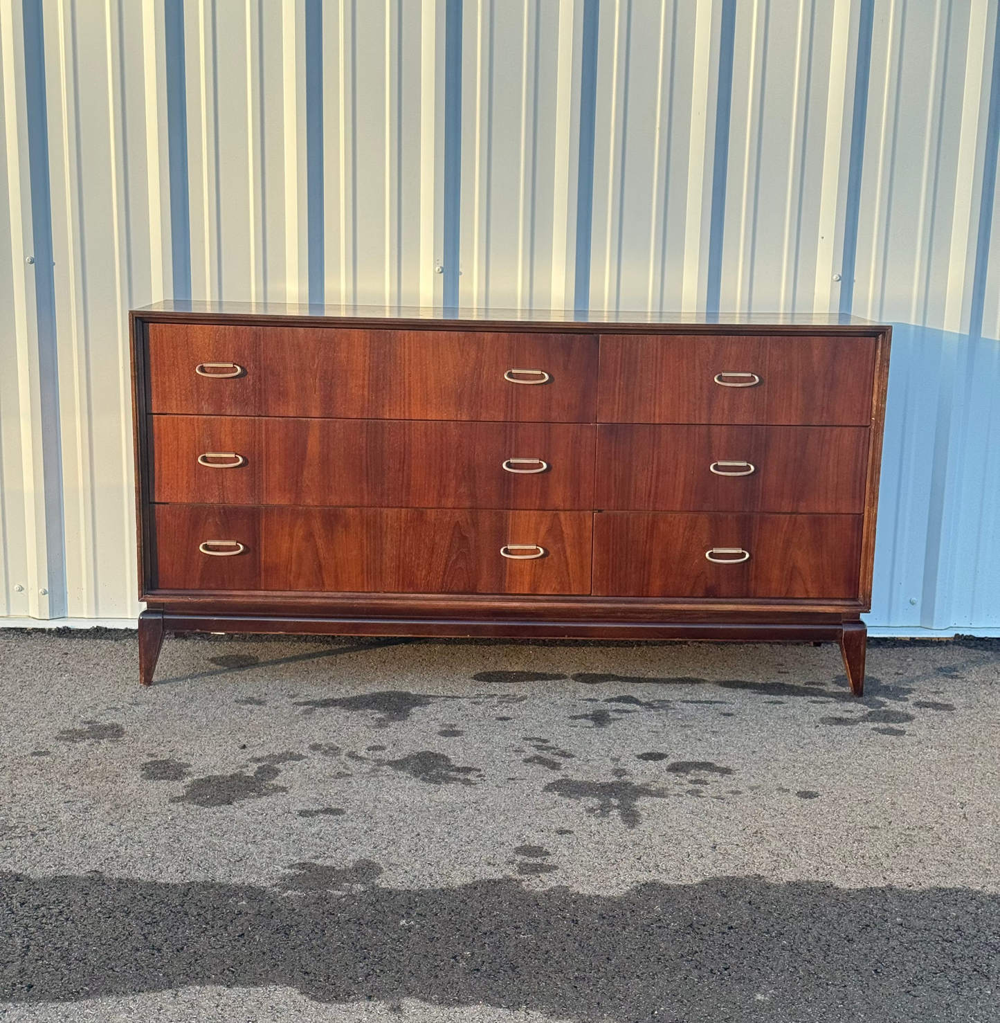 Bassett Six-Drawer Lowboy Dresser