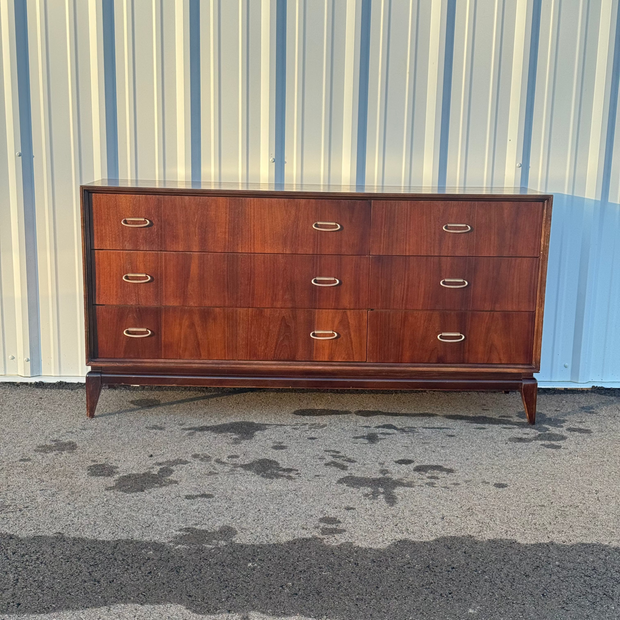 Bassett Six-Drawer Lowboy Dresser