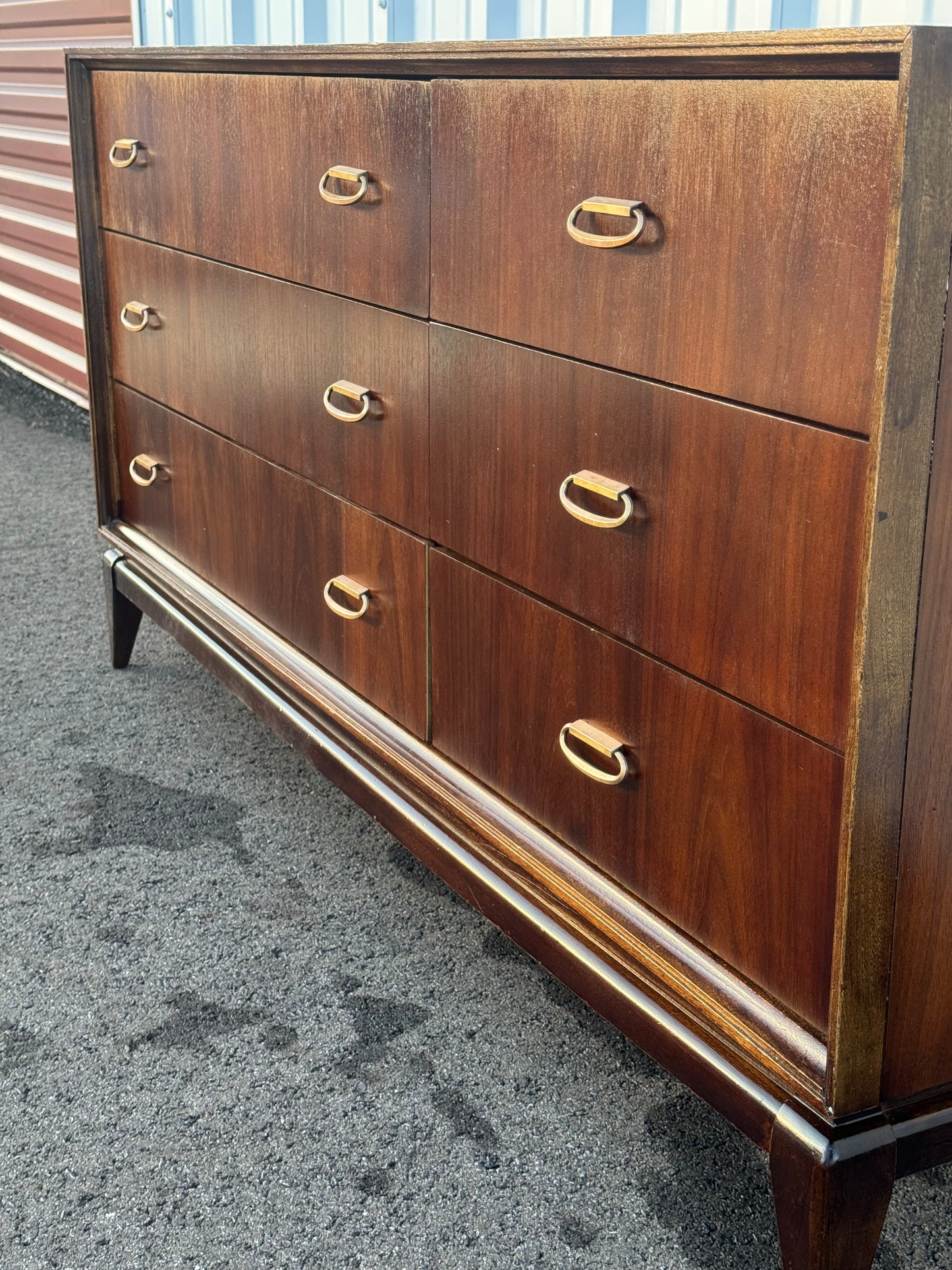 Bassett Six-Drawer Lowboy Dresser