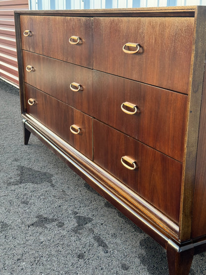 Bassett Six-Drawer Lowboy Dresser