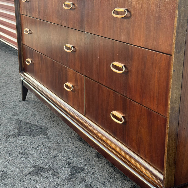 Bassett Six-Drawer Lowboy Dresser