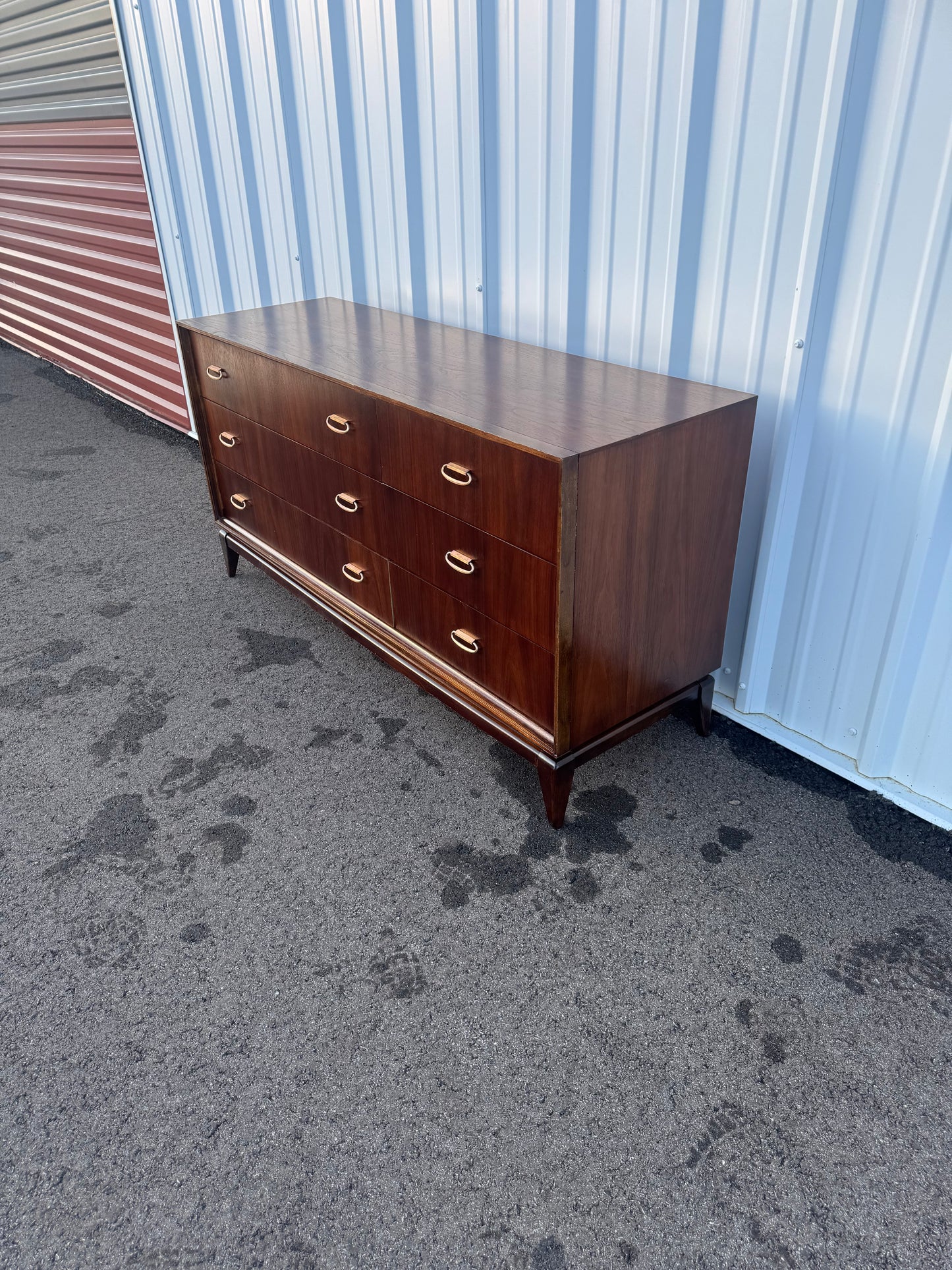 Bassett Six-Drawer Lowboy Dresser