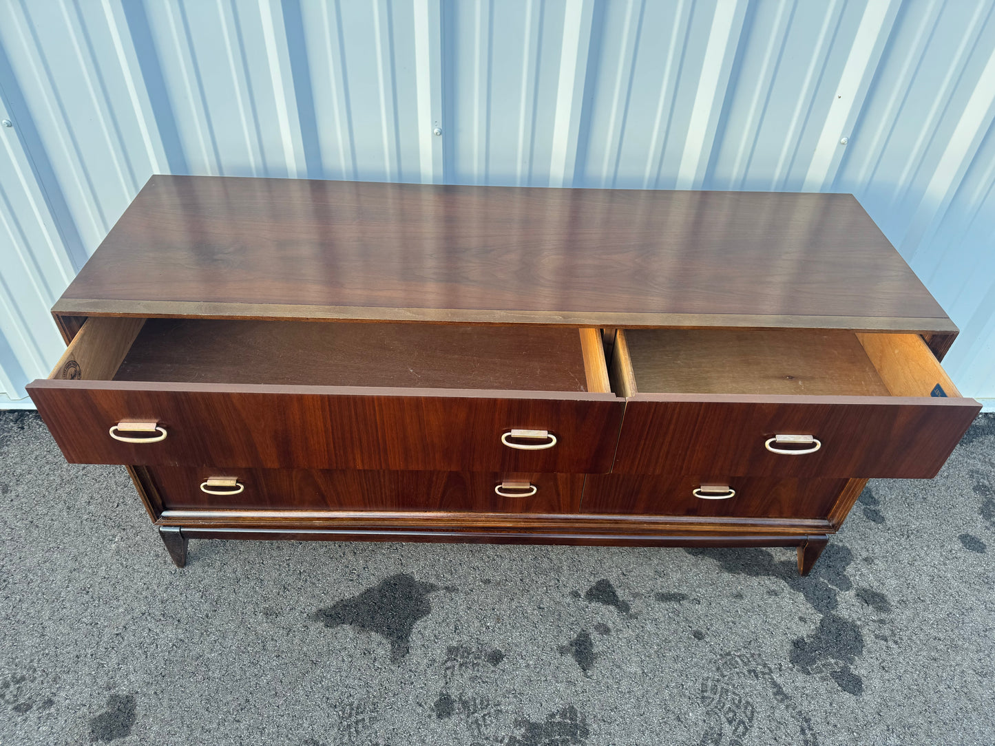 Bassett Six-Drawer Lowboy Dresser