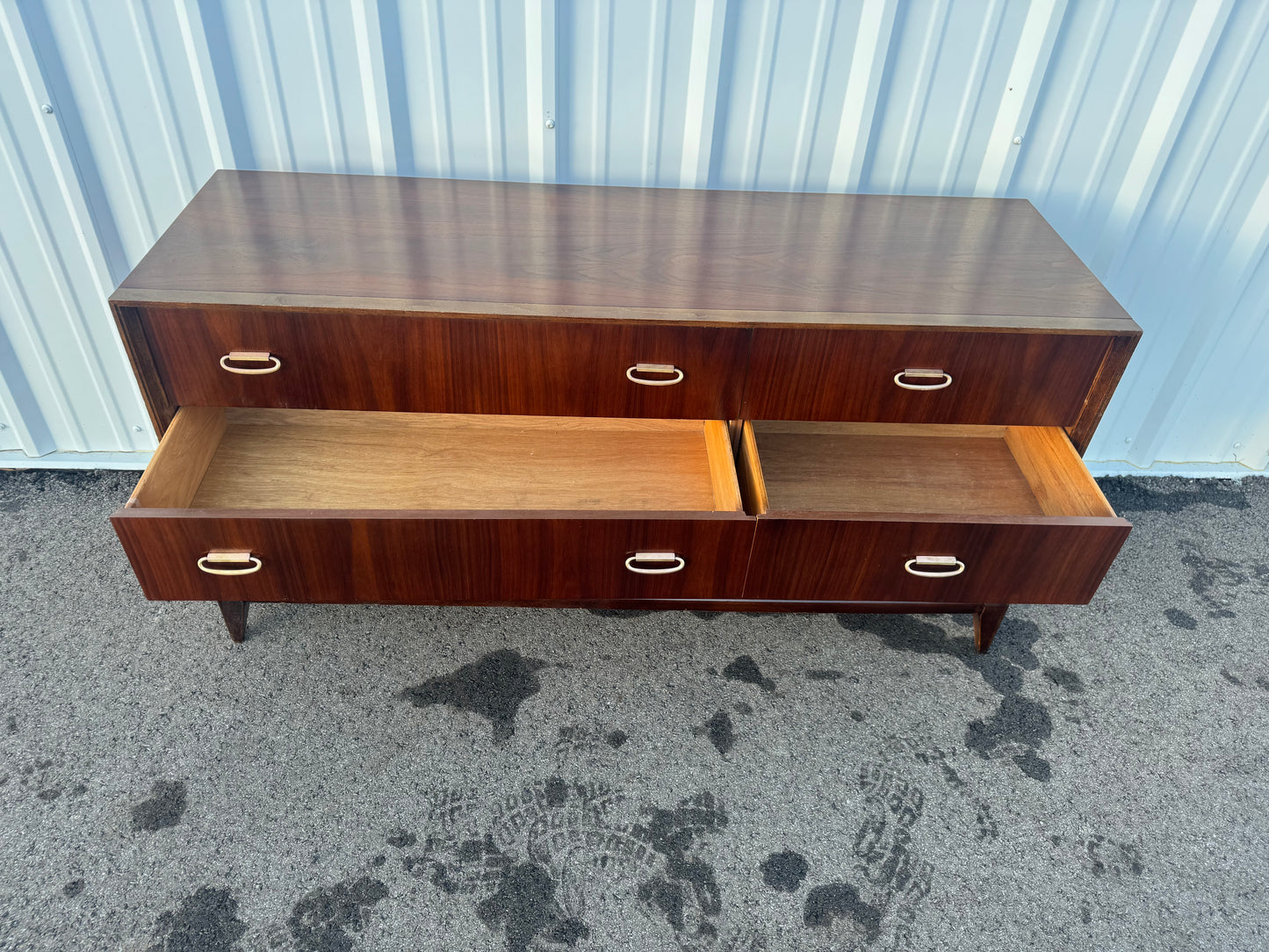 Bassett Six-Drawer Lowboy Dresser