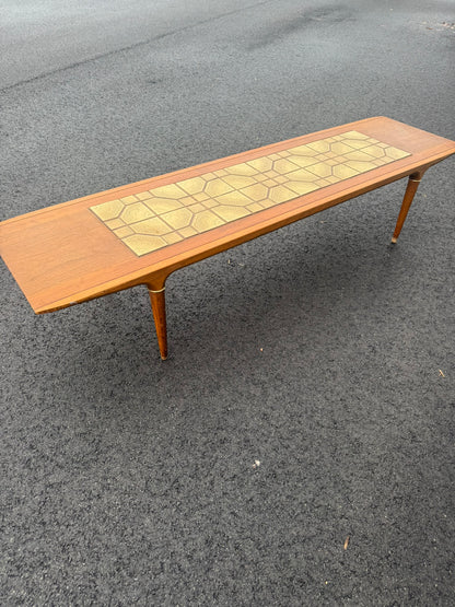 Lane Cosmopolitan Coffee Table with Tile Inlay