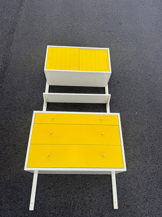 Broyhill Children’s Play Wall Unit – White and Yellow Modular Storage