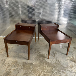 Cavalier Furniture Two-Tier End Tables with Three Drawers