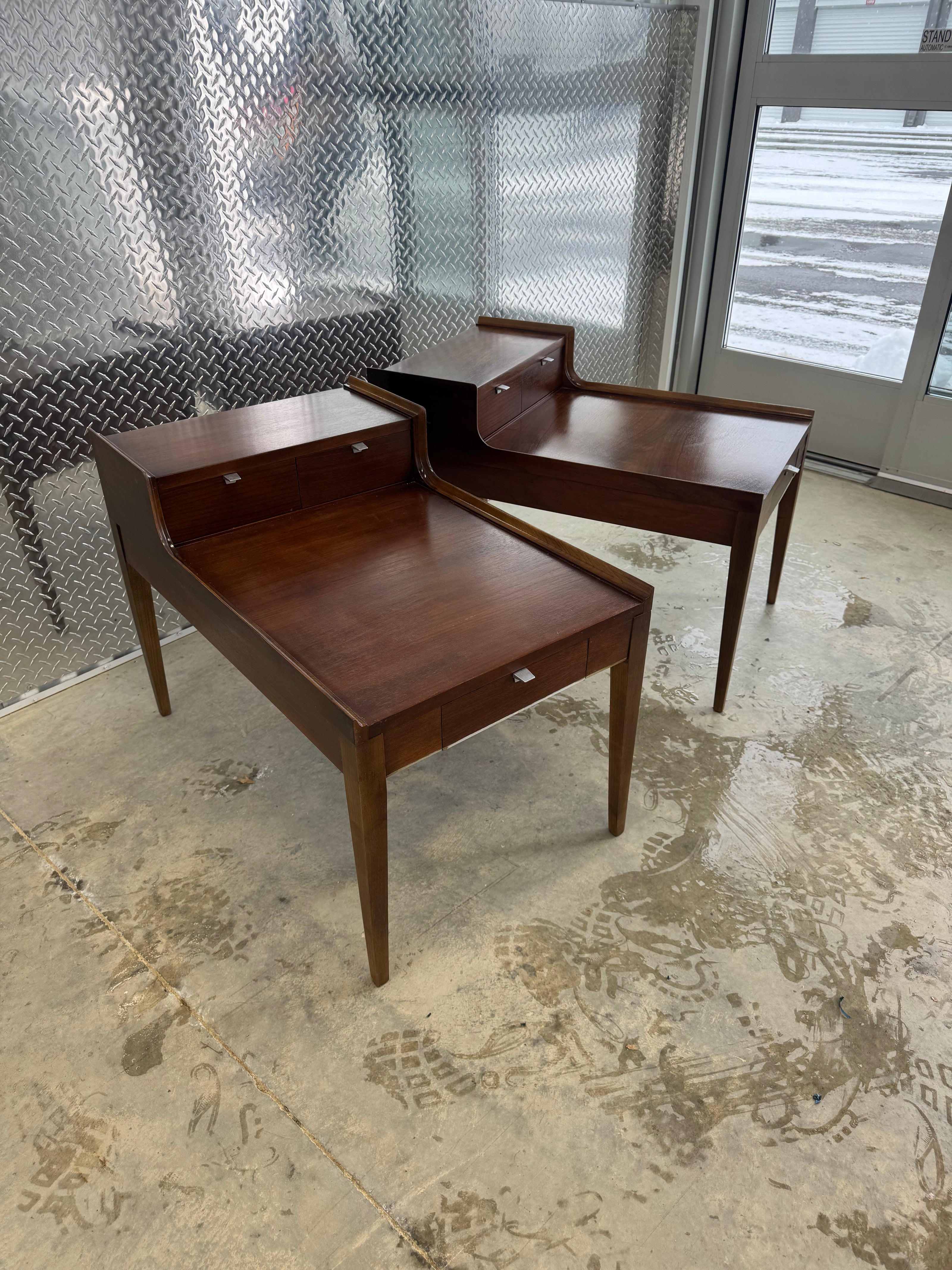 Cavalier Furniture Two-Tier End Tables with Three Drawers