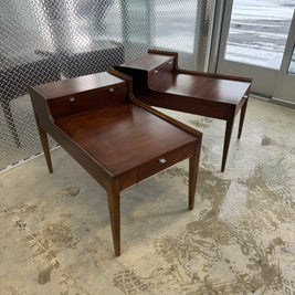 Cavalier Furniture Two-Tier End Tables with Three Drawers